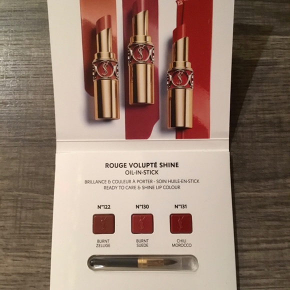 Lipstick, lip color samples: Dior, Yves Saint Laurent, Laura Mercier. - Picture 2 of 4